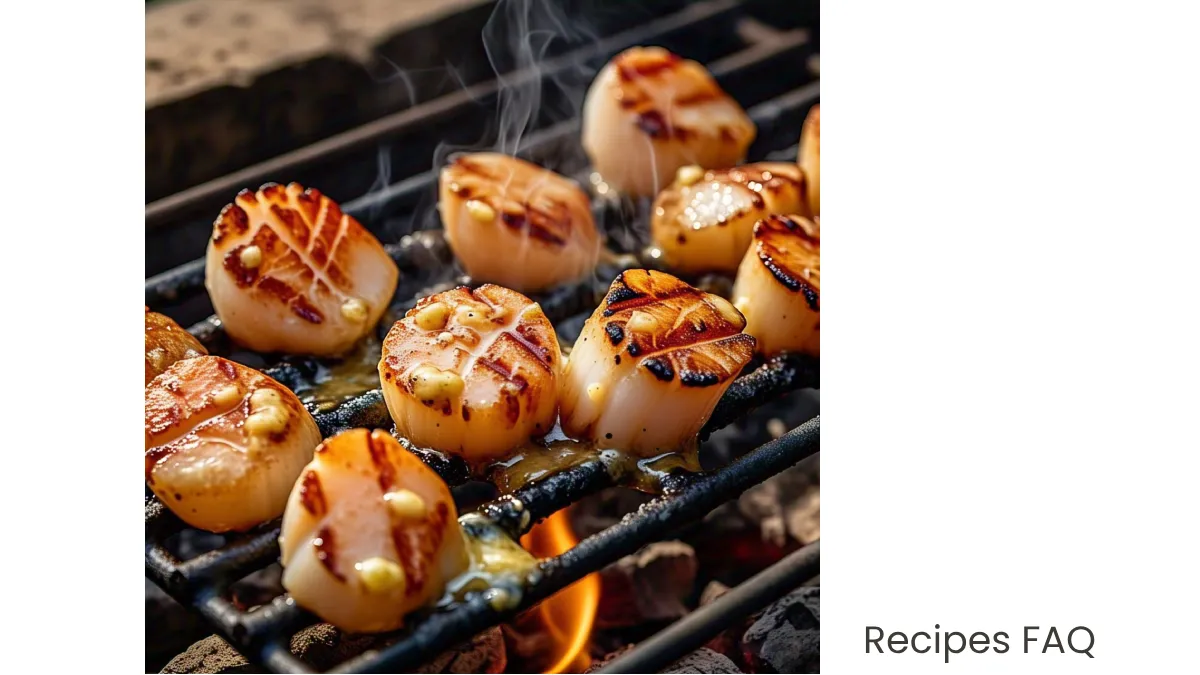 Grilled Diver Scallops with Garlic Butter Sauce
